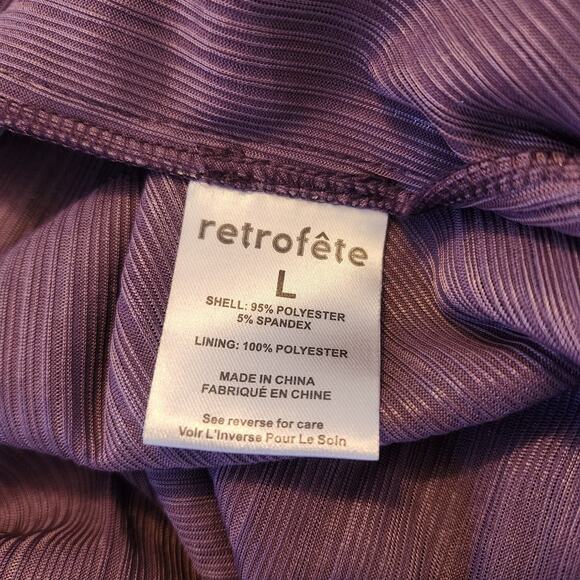 Retrofete Soleil Dress in Lilac Aurora Size Large Strapless NWT Cutout Metallic - Picture 14 of 15